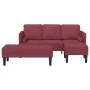2-Piece Sofa Set with Cushions in Wine Red Fabric | Foro24.es | Tu tienda online para hogar, jardín y más Foro24.es