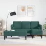 2-Piece Sofa Set with Dark Green Fabric Cushions | Foro24.es | Tu tienda online para hogar, jardín y más Foro24.es