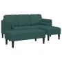 Juego de Sofá de 2 Piezas con Cojines de Tela Verde Oscuro de , Sofás - Ref: Foro24-3329256, Precio: 324,49 €, Descuento: %