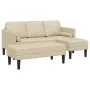 2-Piece Sofa Set with Cream Fabric Cushions | Foro24.es | Tu tienda online para hogar, jardín y más Foro24.es