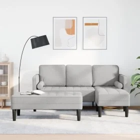 2-Piece Sofa Set with Cushions in Cloud Grey