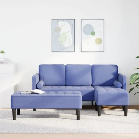 2-piece sofa set with denim blue fabric cushions | Foro24.es | Tu tienda online para hogar, jardín y más Foro24.es