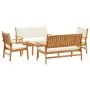 Conjunto de Sofás de Jardín de 5 Piezas con Cojines de Madera Sólida de Acacia | Foro24.es | Tu tienda online para hogar, jardín y más Foro24.es