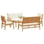 Conjunto de Sofás de Jardín de 5 Piezas con Cojines de Madera Sólida de Acacia | Foro24.es | Tu tienda online para hogar, jardín y más Foro24.es