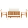 Conjunto de Sofás de Jardín de 5 Piezas con Cojines de Madera Sólida de Acacia | Foro24.es | Tu tienda online para hogar, jardín y más Foro24.es