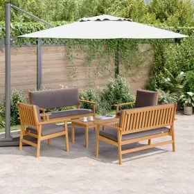 5-Piece Garden Sofa Set with Solid Acacia Wood
