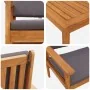 Juego de Sofá de Jardín de 5 Piezas con Cojines de Madera Maciza de Acacia | Foro24.es | Tu tienda online para hogar, jardín y más Foro24.es