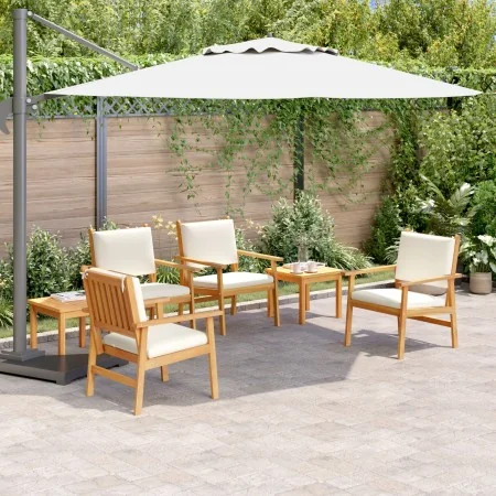 6-Piece Garden Dining Set with Solid Acacia Wood Cushions | Foro24.es | Tu tienda online para hogar, jardín y más Foro24.es