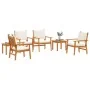 6-Piece Garden Dining Set with Solid Acacia Wood Cushions | Foro24.es | Tu tienda online para hogar, jardín y más Foro24.es