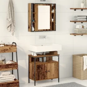 2-teiliges Badmöbel-Set aus Altholz und Holzwerkstoff von , Badezimmermöbel - Ref: Foro24-3332499, Preis: 108,34 €, Rabatt: %