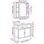 2-teiliges Badmöbel-Set aus Altholz und Holzwerkstoff von , Badezimmermöbel - Ref: Foro24-3332499, Preis: 108,59 €, Rabatt: %