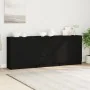 3 Piezas Aparadores Negro Roble Madera Elaborada de , Aparadores - Ref: Foro24-3332514, Precio: 176,68 €, Descuento: %