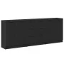 3 Piezas Aparadores Negro Roble Madera Elaborada de , Aparadores - Ref: Foro24-3332514, Precio: 176,68 €, Descuento: %