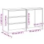 2-Piece Consoles in Wood Made of Black Oak by , Sideboards - Ref: Foro24-3332523, Price: 150,28 €, Discount: %