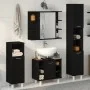 4-teiliges Badezimmermöbel-Set aus schwarzer Eiche aus handgefertigtem Holz von , Badezimmermöbel - Ref: Foro24-3333047, Prei...