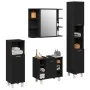 Juego de Muebles de Baño 4 Piezas Roble Negro Madera Elaborada de , Muebles de baño - Ref: Foro24-3333047, Precio: 256,82 €, ...