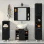 Juego de Muebles de Baño 4 Piezas Roble Negro Madera Elaborada de , Muebles de baño - Ref: Foro24-3333047, Precio: 256,82 €, ...