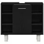 Juego de Muebles de Baño 4 Piezas Roble Negro Madera Elaborada de , Muebles de baño - Ref: Foro24-3333047, Precio: 256,82 €, ...