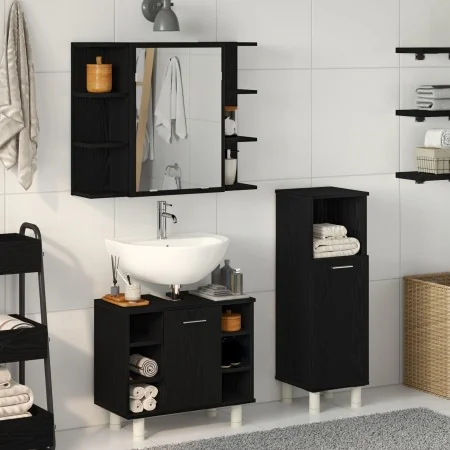 Badmöbel-Set 3er-Set Schwarze Eiche von , Badezimmermöbel - Ref: Foro24-3333048, Preis: 178,81 €, Rabatt: %