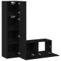 3-teiliges TV-Möbelset aus schwarzer Eiche Holzwerkstoff von , TV-Möbel - Ref: Foro24-3333053, Preis: 114,45 €, Rabatt: %