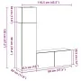 3-teiliges TV-Möbelset aus schwarzer Eiche Holzwerkstoff von , TV-Möbel - Ref: Foro24-3333053, Preis: 114,45 €, Rabatt: %