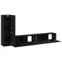 3-teiliges TV-Wandschrank-Set aus schwarzem Eichenholz von , TV-Möbel - Ref: Foro24-3333054, Preis: 160,68 €, Rabatt: %