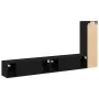 3-teiliges TV-Wandschrank-Set aus schwarzem Eichenholz von , TV-Möbel - Ref: Foro24-3333054, Preis: 160,68 €, Rabatt: %
