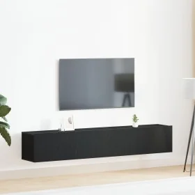 Juego de 2 piezas de mueble para TV en madera elaborada negra de , Muebles TV - Ref: Foro24-3333055, Precio: 100,10 €, Descue...