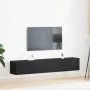 Set of 2 pieces of TV furniture in black wood by , TV Furniture - Ref: Foro24-3333055, Price: 100,10 €, Discount: %