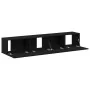 Set of 2 pieces of TV furniture in black wood by , TV Furniture - Ref: Foro24-3333055, Price: 100,10 €, Discount: %