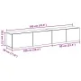 Set of 2 pieces of TV furniture in black wood by , TV Furniture - Ref: Foro24-3333055, Price: 100,10 €, Discount: %