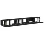 3-Piece TV Furniture Set Black Made of Wood by , TV Furniture - Ref: Foro24-3333056, Price: 127,73 €, Discount: %
