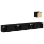 4-teiliges TV-Möbelset in schwarzer Eiche aus Holzwerkstoff von , TV-Möbel - Ref: Foro24-3333061, Preis: 151,29 €, Rabatt: %