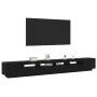 TV-Möbel mit LED-Leuchten, Eiche schwarz, 300x35x40 cm, Verbundholz von , TV-Möbel - Ref: Foro24-3333065, Preis: 217,84 €, Ra...