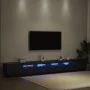 TV-Möbel mit LED-Leuchten, Eiche schwarz, 300x35x40 cm, Verbundholz von , TV-Möbel - Ref: Foro24-3333065, Preis: 217,84 €, Ra...