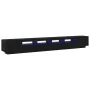 TV-Möbel mit LED-Leuchten, Eiche schwarz, 300x35x40 cm, Verbundholz von , TV-Möbel - Ref: Foro24-3333065, Preis: 217,84 €, Ra...