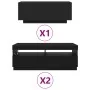 TV-Möbel mit LED-Leuchten, Eiche schwarz, 300x35x40 cm, Verbundholz von , TV-Möbel - Ref: Foro24-3333065, Preis: 217,84 €, Ra...