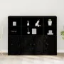 Black Oak Sideboard 132x35.5x103.5 cm Processed Wood | Foro24.es | Tu tienda online para hogar, jardín y más Foro24.es