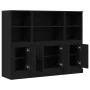 Black Oak Sideboard 132x35.5x103.5 cm Processed Wood | Foro24.es | Tu tienda online para hogar, jardín y más Foro24.es