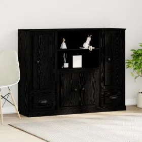 Schrank aus schwarzer Eiche 132x35,5x103,5 cm