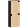 2 pcs Black Oak Cabinets 69.5x34x180 cm Processed Wood by , Sideboards - Ref: Foro24-3333102, Price: 161,51 €, Discount: %