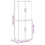 2 pcs Black Oak Cabinets 69.5x34x180 cm Processed Wood by , Sideboards - Ref: Foro24-3333102, Price: 161,51 €, Discount: %