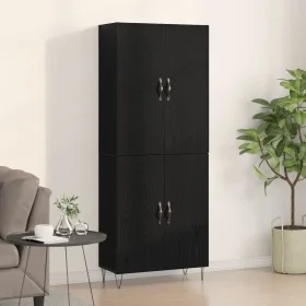 Black Oak Sideboard 69.5x34x180 cm Processed Wood