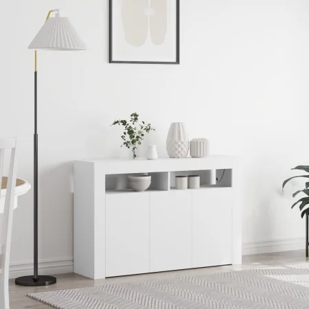 Weißes Sideboard aus weißem Sperrholz 116 x 30 x 75 cm | Foro24.es | Tu tienda online para hogar, jardín y más Foro24.es