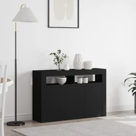 Sideboard aus schwarzem Schichtholz 116 x 30 x 75