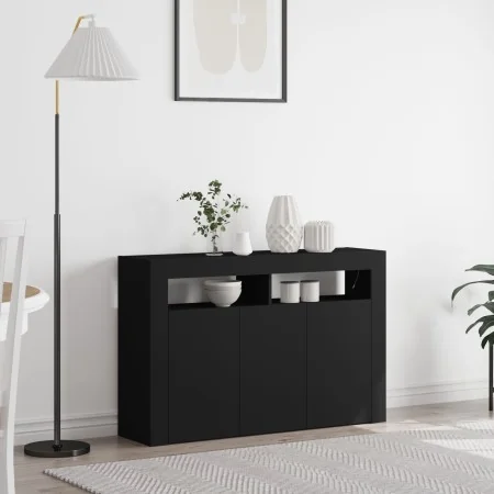 Sideboard aus schwarzem Schichtholz 116 x 30 x 75 cm Sideboard | Foro24.es | Tu tienda online para hogar, jardín y más Foro24.es