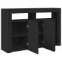 Sideboard aus schwarzem Schichtholz 116 x 30 x 75 cm Sideboard | Foro24.es | Tu tienda online para hogar, jardín y más Foro24.es