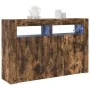 Aparador Roble Ahumado Madera Ingenierizada 116 x 30 x 75 cm de , Aparadores - Ref: Foro24-3333880, Precio: 138,04 €, Descuen...