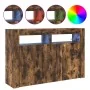 Aparador Roble Ahumado Madera Ingenierizada 116 x 30 x 75 cm de , Aparadores - Ref: Foro24-3333880, Precio: 138,04 €, Descuen...