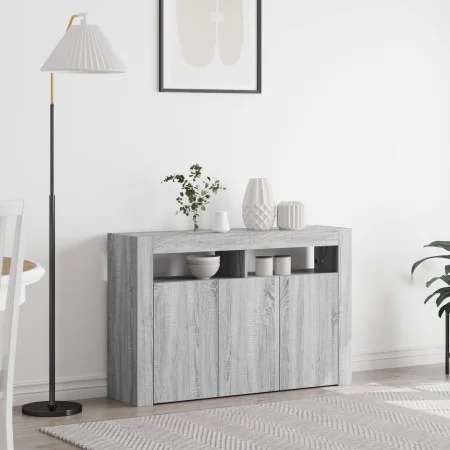 Sonoma Gray Composite Wood Sideboard 116 x 30 x 75 cm Sideboard | Foro24.es | Tu tienda online para hogar, jardín y más Foro24.es